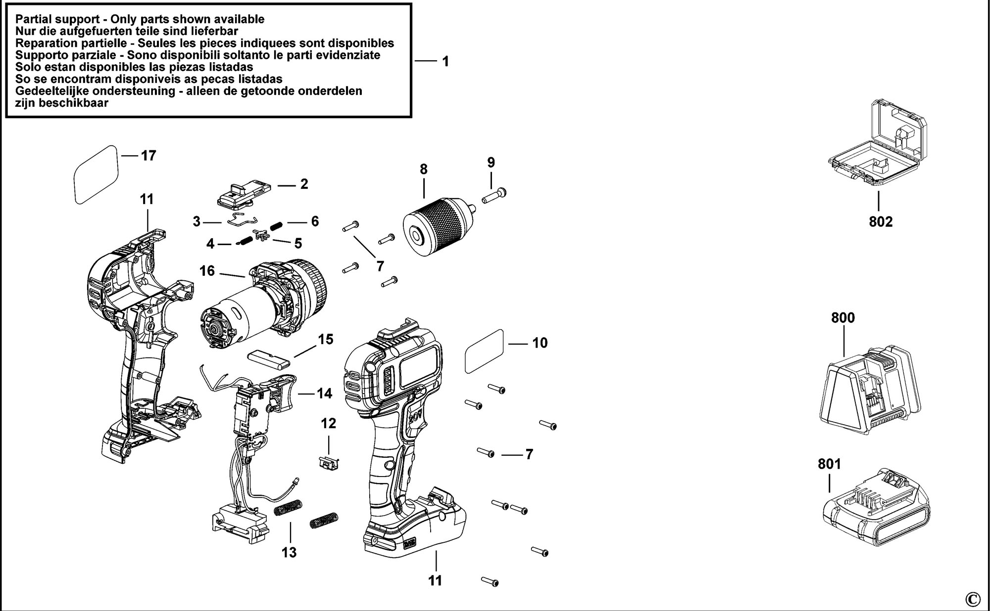 Black and 2025 decker driver parts