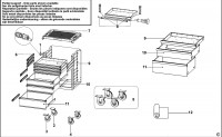 FACOM ROLL.6M3100Y ROLLER CABINET (TYPE 1) Spare Parts