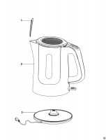 BLACK & DECKER BXKE2200E KETTLE (TYPE 1) Spare Parts