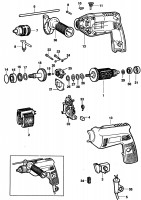 BLACK & DECKER P2172 DRILL (TYPE 1) Spare Parts