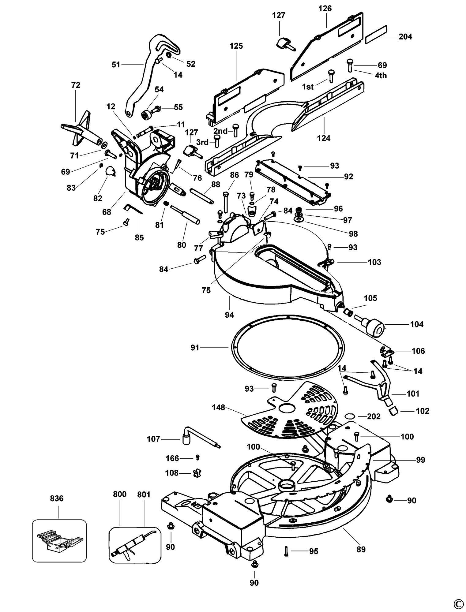 Dewalt Dw706 Mitre Saw (type 1) SPARE_DW706/TYPE_1 from Spare Parts World