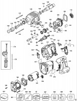 DEWALT DW999K ROTARY HAMMER (TYPE 2) Spare Parts