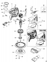 BLACK & DECKER KA198 RANDOM ORBITAL SANDER (TYPE 1) Spare Parts