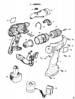 BLACK & DECKER KC1482F CORDLESS DRILL (TYPE 1) Spare Parts