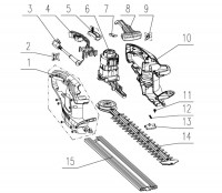 Draper HT5002 03465 Hedge Trimmer Spare Parts