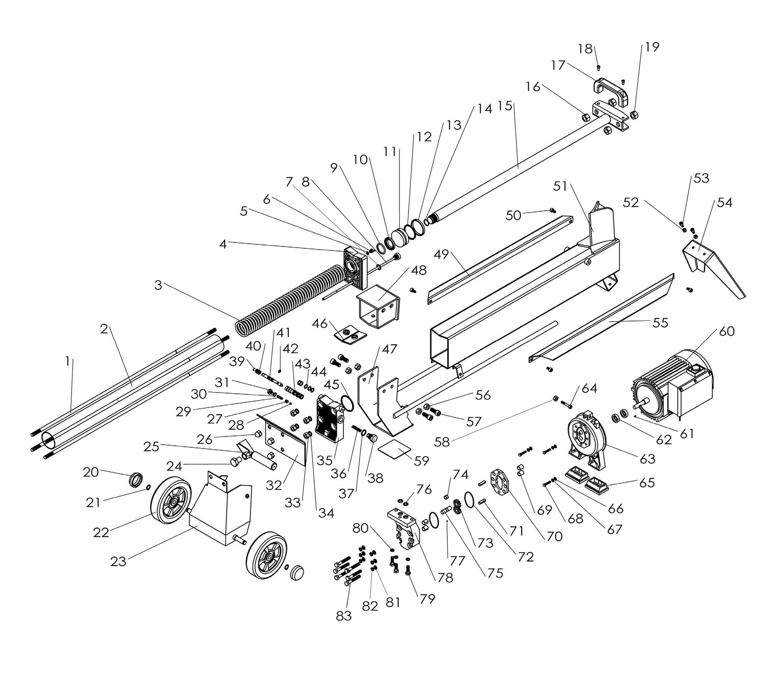 Draper Ls001 03473 Log Splitter Spare Parts Spare 03473 From Spare Parts World