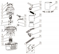 Draper WDV10 06489 Wet & Dry Vaccum Cleaner Spare Parts