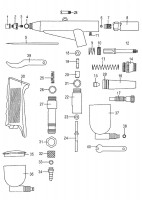 Draper 4264 07230 Pistal-Grip Gravity Fed Air Brush Kit Spare Parts