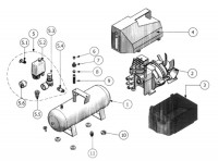 Draper DA10/200 09527 Oil Free Compressor Spare Parts