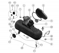 Draper DA150/315B 09532 air compressor Spare Parts