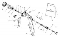 Draper GSG7-250EX 10870 HVLP water based paint gun Spare Parts