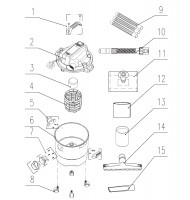 Draper WDV15A 13779 wet & dry vacuum cleaner Spare Parts