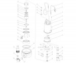 Draper SWP210DWSS 25359 250W 230V Stainless Steel Body Submersible Water Pump with Float Switch Spare Parts