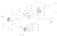 Draper DA50/412TV 29355 50L Twin V oil air compressor Spare Parts