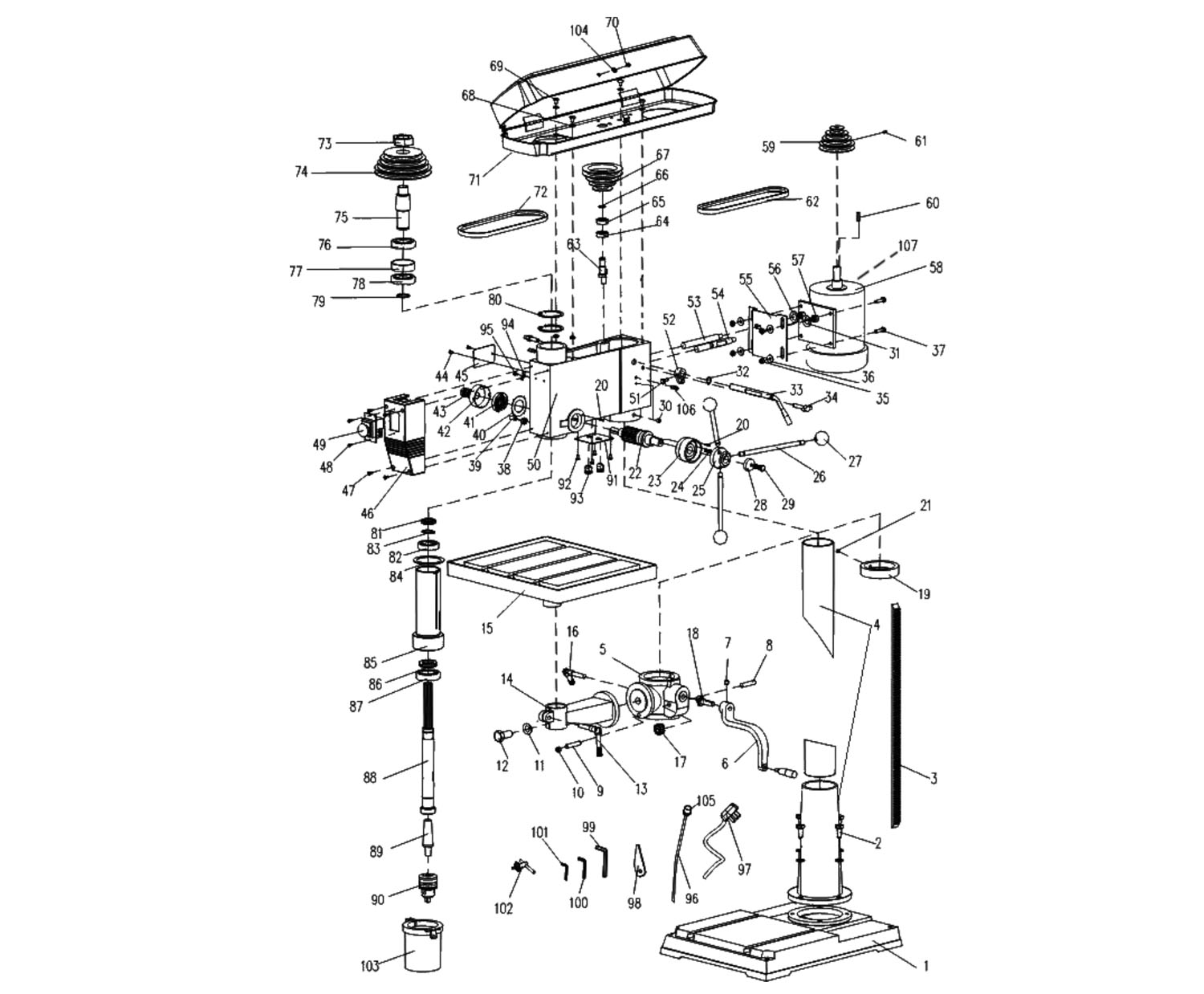 Draper clearance drill press