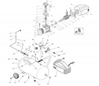 Draper DA25/245 43036 25L Air Compressor Spare Parts