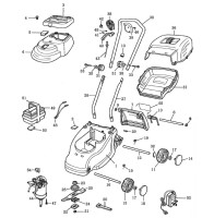 Draper LM12 64097 CORDLESS LAWN MOWER Spare Parts