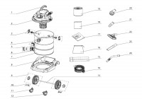 Draper WDV50SS/110A 75443 1500W 110V 50L Wet & Dry Vacuum Cleaner Spare Parts
