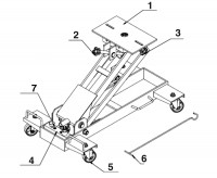 Draper TJ1/T 78611 Transmission Jack Spare Parts