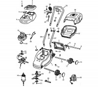 Draper LM24 89360 Cordless Lawn Mower Spare Parts