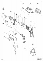 HITACHI CORDLESS DRIVER DRILL DN 10DSA SPARE PARTS