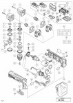 HITACHI CORDLESS ANGLE DRILL DN 18DSL SPARE PARTS