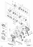 HITACHI CORDLESS DRIVER DRILL DS 12DVF3 SPARE PARTS