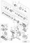 HITACHI CORDLESS DRIVER DRILL DS 14DBEL SPARE PARTS