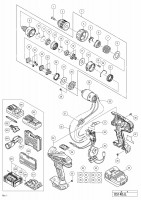 HITACHI CORDLESS DRIVER DRILL DS 14DJL SPARE PARTS