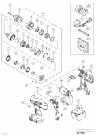 HITACHI CORDLESS DRIVER DRILL DS 14DVC SPARE PARTS