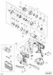 HITACHI CORDLESS DRIVER DRILL DS 18DFL SPARE PARTS