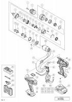 HITACHI CORDLESS DRIVER DRILL DS 18DGL SPARE PARTS