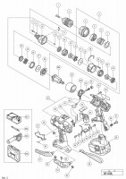 HITACHI CORDLESS DRIVER DRILL DS 18DL SPARE PARTS
