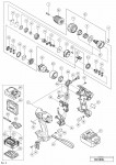 HITACHI CORDLESS DRIVER DRILL DS 18DSL SPARE PARTS
