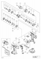 HITACHI CORDLESS DRIVER DRILL DV18DCL2 SPARE PARTS