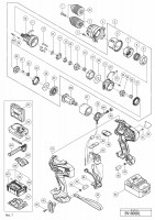 HITACHI CORDLESS IMPACT DRIVER DRILL DV 18DSDL SPARE PARTS