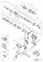 HITACHI CORDLESS IMPACT DRILL DV 18DSL SPARE PARTS