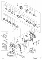 HITACHI CORDLESS IMPACT DRIVER DRILL DV 18DVF SPARE PARTS