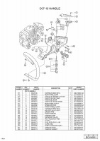 HITACHI ENGINE CHAIN SAW ECV-4501 SPARE PARTS