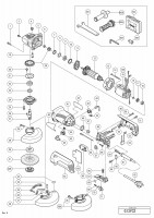 HITACHI ELECTRONIC DISC GRINDER G 13YC2 SPARE PARTS