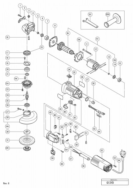 Image of Hitachi G 13YD angle grinder