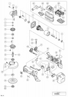 HITACHI CORDLESS DISC GRINDER G 14DSL SPARE PARTS