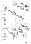 HITACHI CORDLESS DISC GRINDER G 18DBAL SPARE PARTS