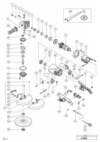 HITACHI 230MM DISC GRINDER G 23MRU SPARE PARTS