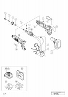 HITACHI CORDLESS MINI GRINDER GP 10DL SPARE PARTS