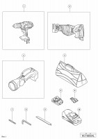 HITACHI CORDLESS COMBO KIT KC 18DSAL SPARE PARTS