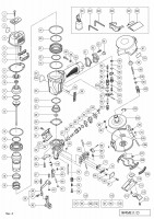 HITACHI 1-3/4 COIL NAILER NV 45AE SPARE PARTS