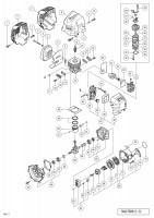 HITACHI ENGINE BRUSH CUTTER TCG 27EBD SPARE PARTS