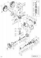 HITACHI ENGINE BRUSH CUTTER TCG 27EBS SPARE PARTS