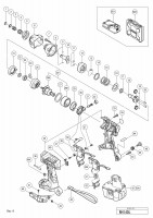 HITACHI 14.4V CORDLESS IMPACT DRIVER WH 14DL SPARE PARTS